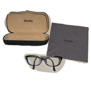 Sferoflex Eyeglasses FRAMES ONLY  Dark Grey 51 17 135 With Case